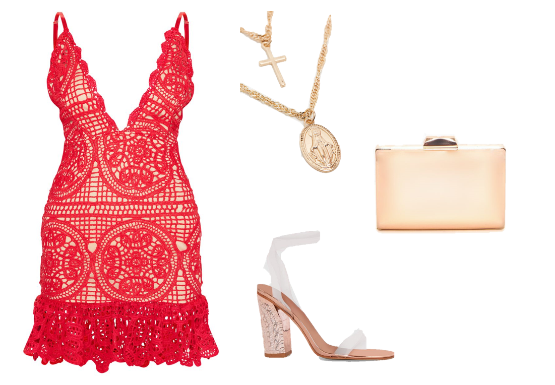 5 Fabulous Looks for Any Big Night Out | E! News UK Clover Gold Metallic Heeled Strappy Sandal | PrettyLittleThing